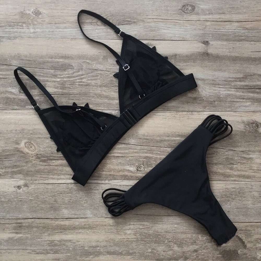 Black lace bikini set sw104 - Picture 2 of 4